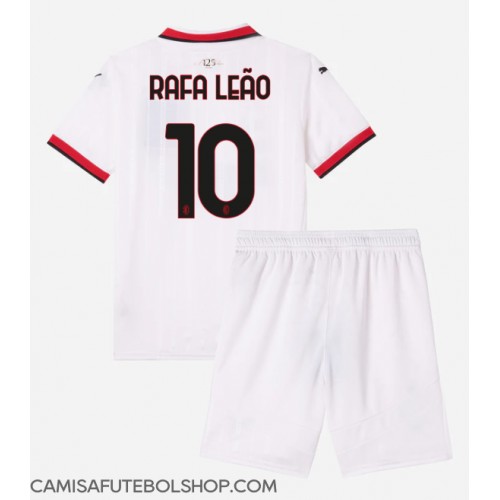 Camisa de time de futebol AC Milan Rafael Leao #10 Replicas 2º Equipamento Infantil 2024-25 Manga Curta (+ Calças curtas)